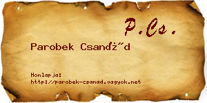 Parobek Csanád névjegykártya